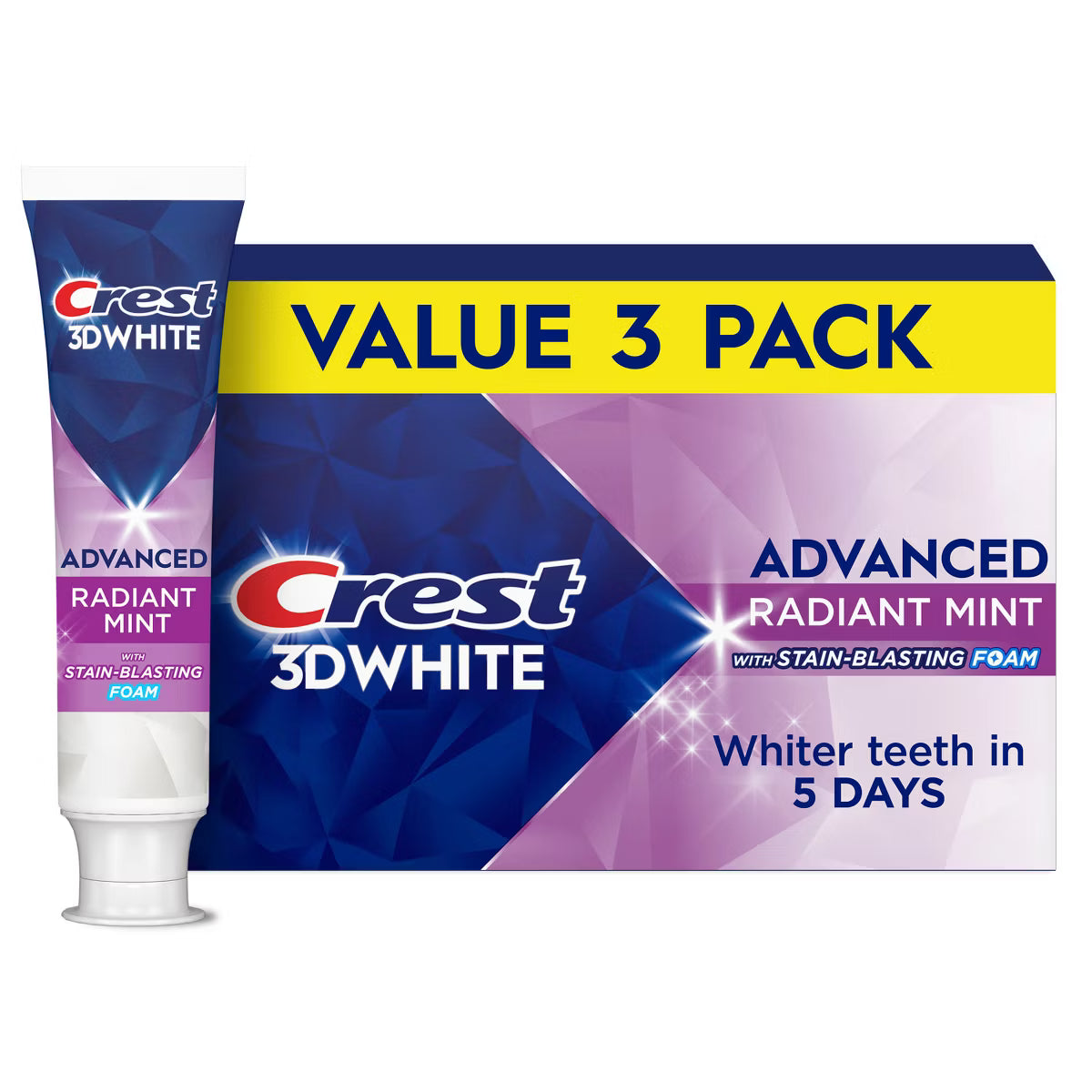 Crest 3D White Toothpaste - Radiant Mint 3 Pack
