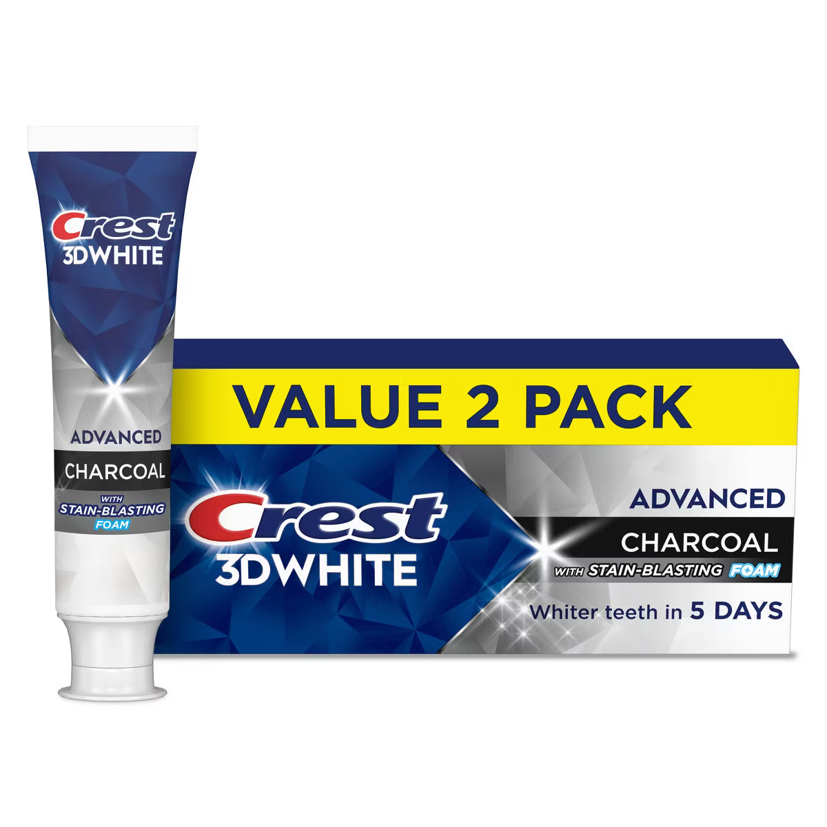 Crest 3D White Toothpaste - Charcoal 2 Pack