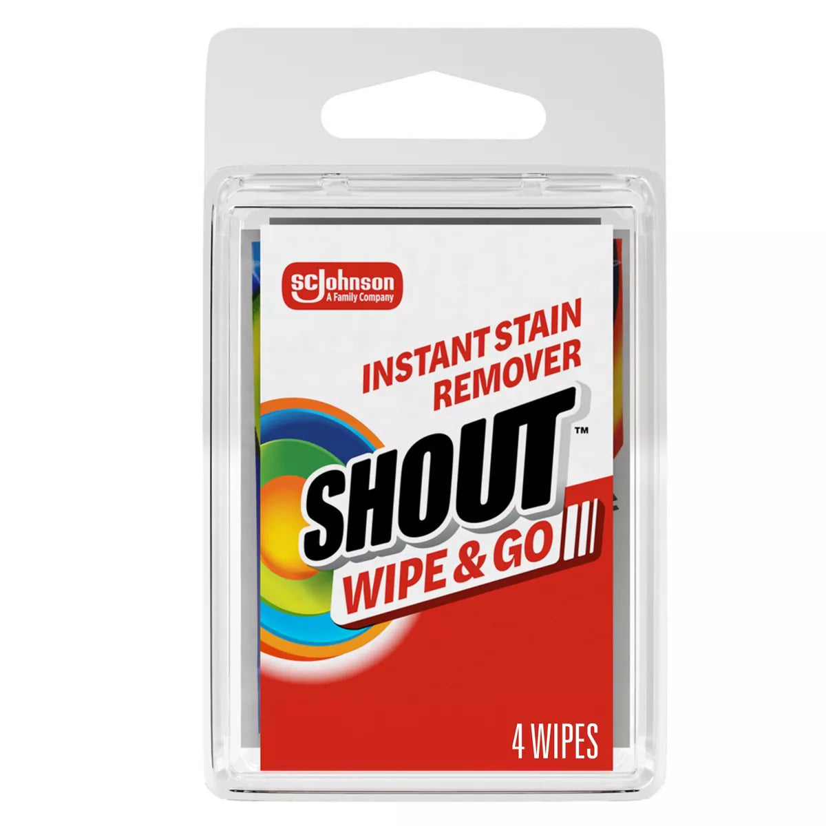 Shout Wipe and Go Stain Remover Wipes - 4 Pack
