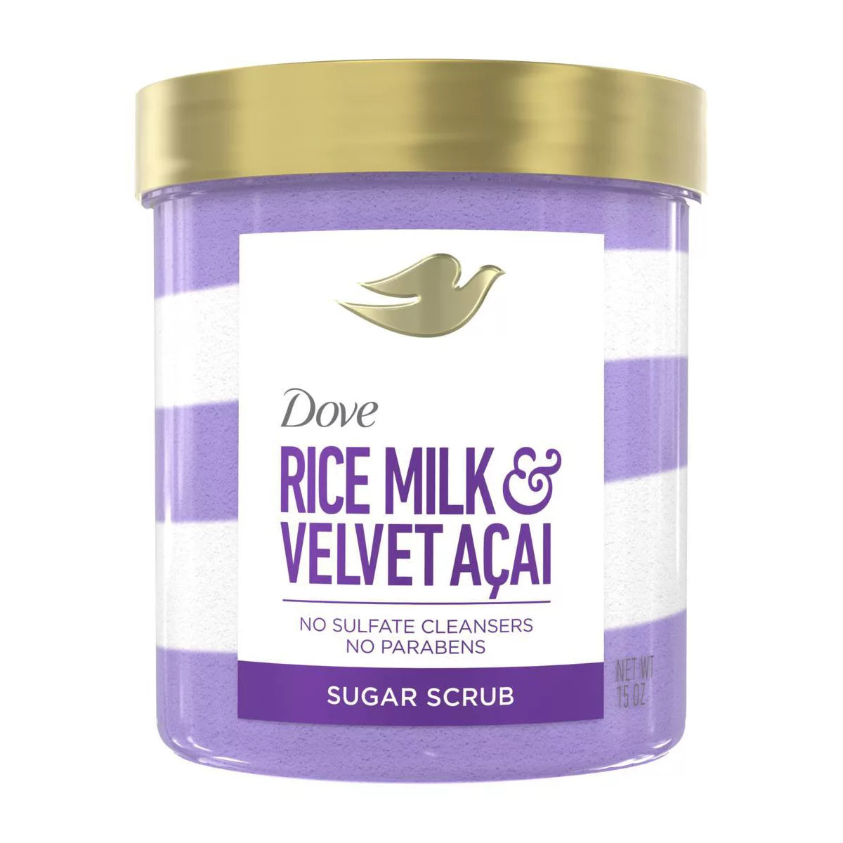 Dove Body Sugar Scrub - Rice Milk and Velvet Acai