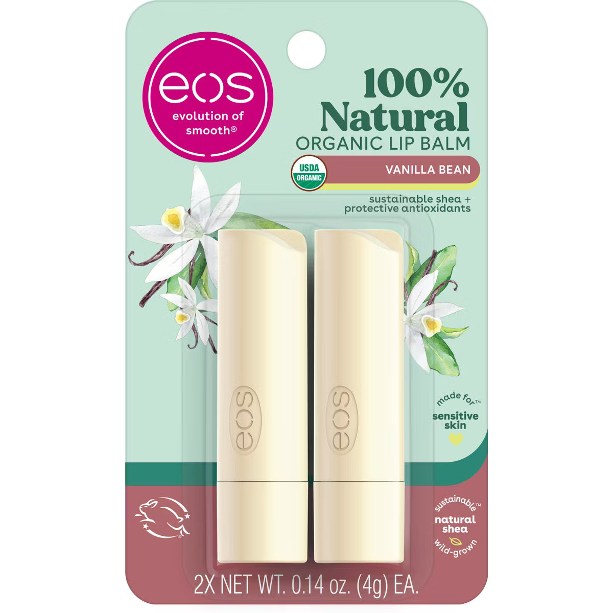 eos Lip Balm - Vanilla Bean 2 Pack