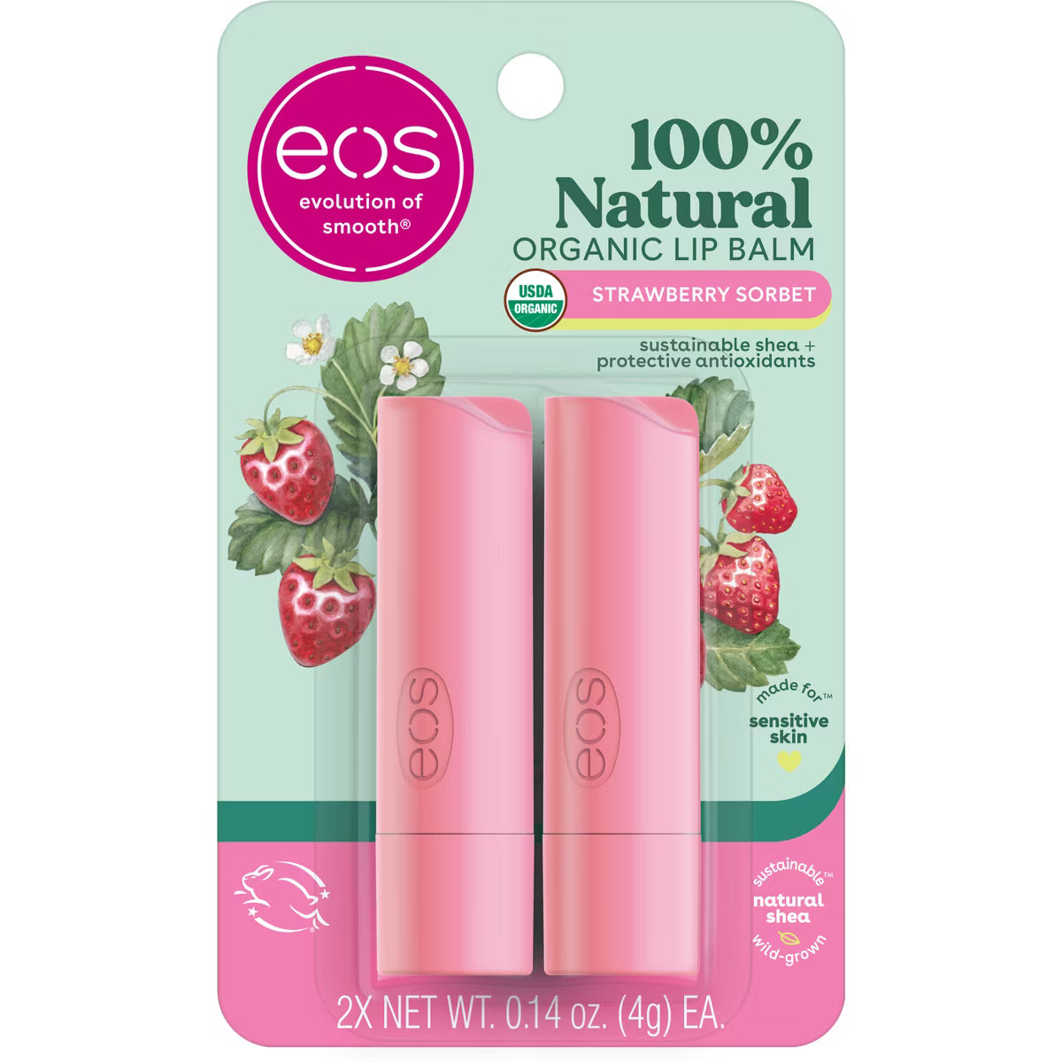 eos Lip Balm - Strawberry Sorbet 2 Pack